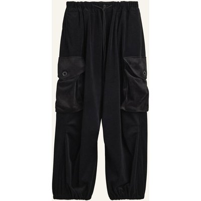 Y-3 Y-3 Cargohose, Cordsamt schwarz