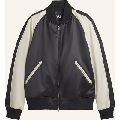 Y-3 Y-3 Liquid Logo Satin Souvenir Jacke schwarz
