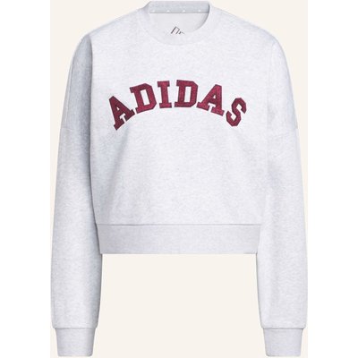 Adidas Chenille Logo Grafik Sweatshirt grau
