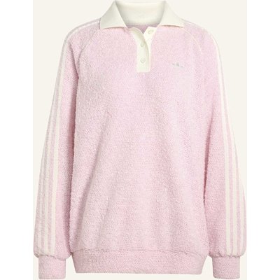 Adidas Originals Adidas Originals Bouclé Poloshirt, Oversized, Rundhalsausschnitt pink