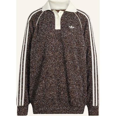 Adidas Originals Adidas Originals Bouclé Poloshirt, Oversized, Rundhalsausschnitt braun