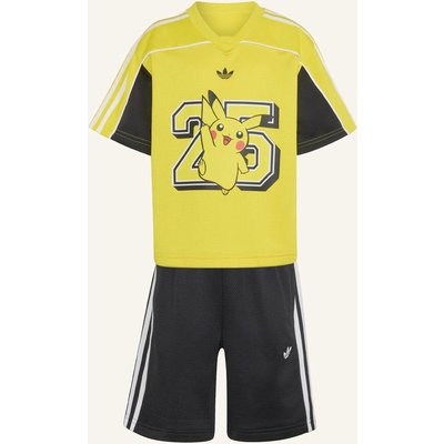 Adidas Originals Adidas Pokemon Shorts-Set, Jersey, Lockerer Schnitt gelb