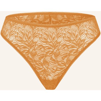 Erlich Textil Iconic Lace Brazil Slip Aus Spitze - Florales Motiv orange