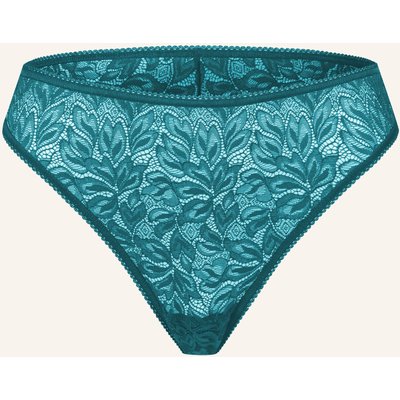 Erlich Textil Iconic Lace Brazil Slip Aus Spitze - Florales Motiv blau