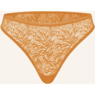 Erlich Textil Iconic Lace String Aus Spitze - Florales Motiv orange