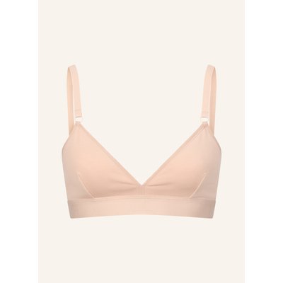 Erlich Textil Casual Cotton Triangel Bralette Bügellos Aus Bio-Baumwolle - Verstellbare Träger braun