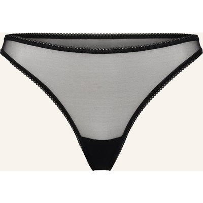 Erlich Textil Iconic Mesh String Aus Recyceltem Polyamid - Goldfarbene Details schwarz