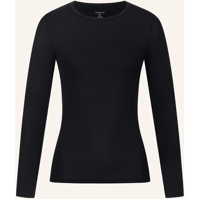 Erlich Textil Light Touch Schmales Langarmshirt Aus Lyocell - Seidig Weich schwarz