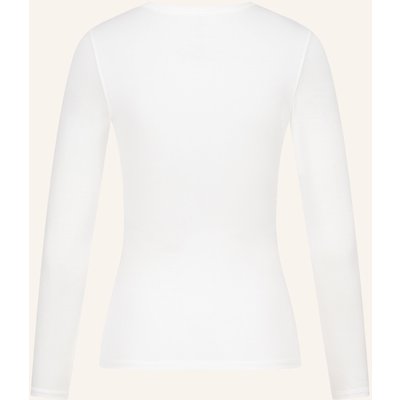 Erlich Textil Light Touch Schmales Langarmshirt Aus Lyocell - Seidig Weich weiss