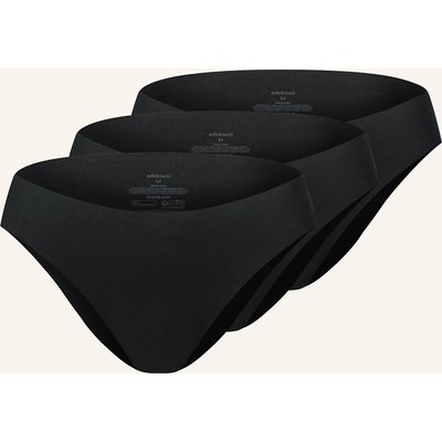 Erlich Textil 3er Pack Light Touch Brazil Slip Aus Weichem Modal - Nahtlose Kanten schwarz