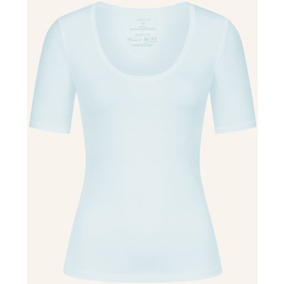 Erlich Textil Light Touch Tiefausgeschnittenes T-Shirt Aus Lyocell - Seidig Weich blau