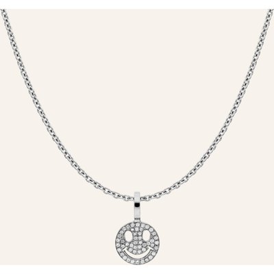 Cada Kette Tiny Smiling Face silber