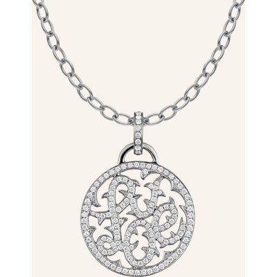 Cada Kette Medium Floral Love silber