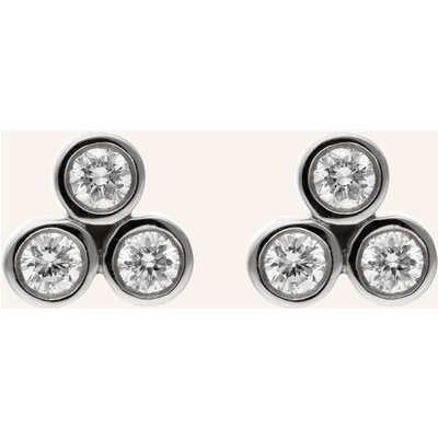Cada Ohrstecker 3 Stones Diamond silber