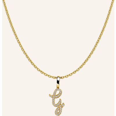 Cada Kette Tiny Diamond Letter gold