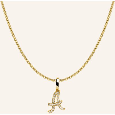 Cada Kette Tiny Diamond Letter A gold