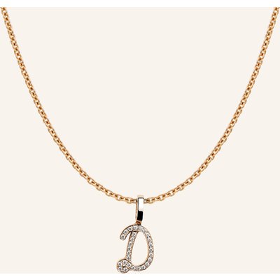 Cada Kette Tiny Diamond Letter D rosegold