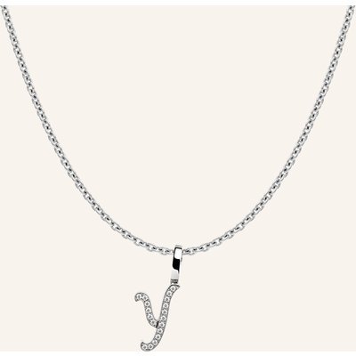 Cada Kette Tiny Diamond Letter Y silber