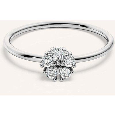 Veynou Ring Aus 14 Karat Weißgold Und 0,18ct. Lab-Grown Diamanten silber