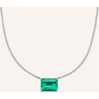 Veynou Halskette Eden Aus 14 Karat Weißgold Und 1,0ct. Smaragd silber