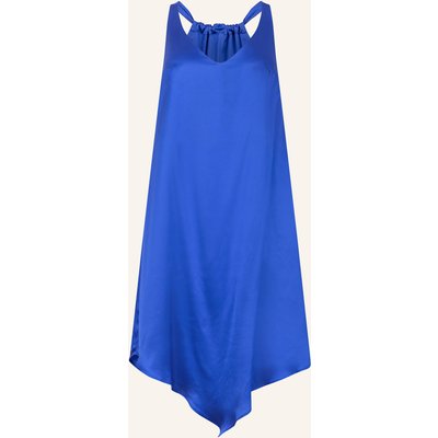 Helene Galwas Trägerkleid Aus Fließender Satinseide Ilka blau