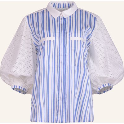 Helene Galwas Gestreifte Bluse Flora grau