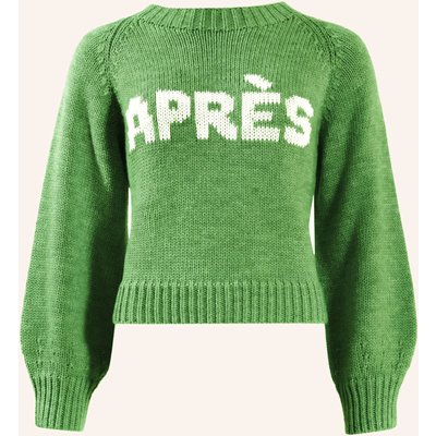 Adlysh Pullover Rundhals Mit Aprés Detail gruen