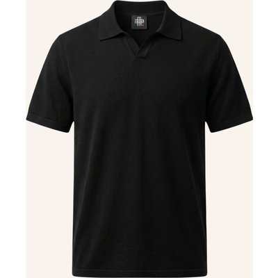 Gebauer & Gebauer Strick-Poloshirt Mythos schwarz