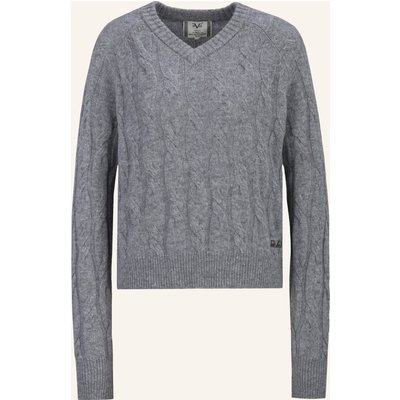 19V69 Italia Strickpullover Liz Cable grau