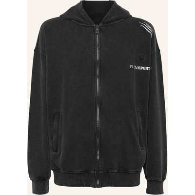 Plein Sport Kapuzen-Sweatjacke schwarz
