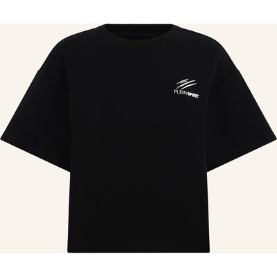 Plein Sport Kurzarm-Rundhals-T-Shirt Scratch schwarz