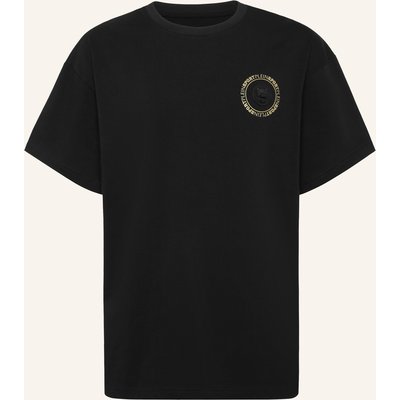 Plein Sport Kurzarm-Rundhals-T-Shirt Logo schwarz