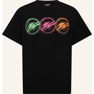 Plein Sport Kurzarm-Rundhals-T-Shirt Scratch schwarz