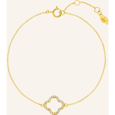 Leaf Armband Clover Aus 18 Karat Gelbgold Mit Diamanten gold