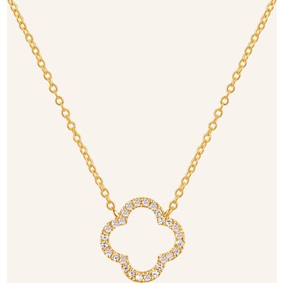 Leaf Halskette Clover Aus 18 Karat Gelbgold Mit Diamanten gold