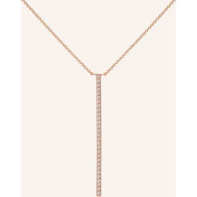 Leaf Halskette Bar Aus 18 Karat Roségold Mit Diamanten rosegold
