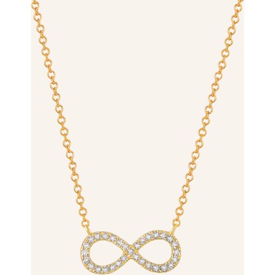 Leaf Halskette Infinity Aus 18 Karat Gelbgold Mit Diamanten gold