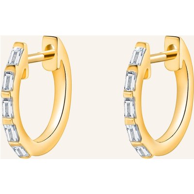 Leaf Creolen Baquette Aus 14 Karat Gelbgold Mit Diamanten gold
