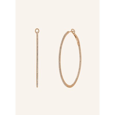 Leaf Creolen Circle Xl Aus 18 Karat Roségold Mit Diamanten rosegold