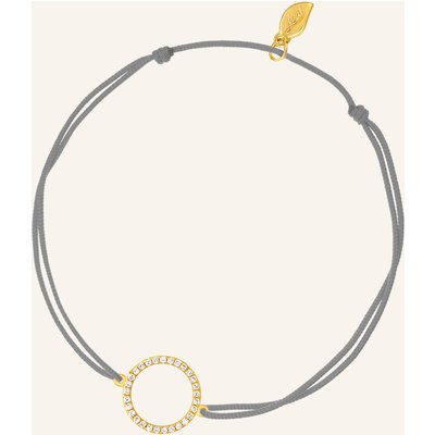 Leaf Freundschaftsarmband Circle Aus 18 Karat Gelbgold Mit Diamanten grau
