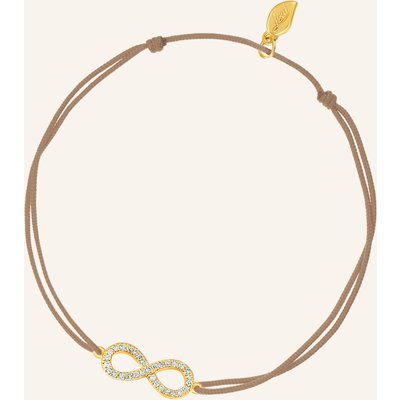 Leaf Freundschaftsarmband Infinity Aus 18 Karat Gelbgold Mit Diamanten beige