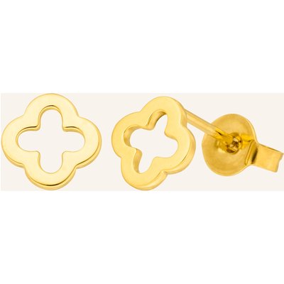 Leaf Ohrstecker Clover Aus 14 Karat Gelbgold gold