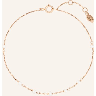 Leaf Armband White Pearls Aus 14 Karat Roségold rosegold
