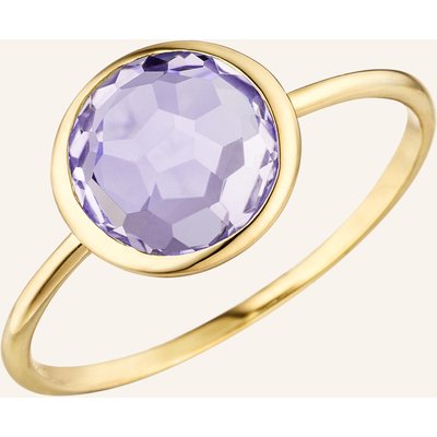 Leaf Ring Amethyst Aus 14 Karat Gelbgold gold
