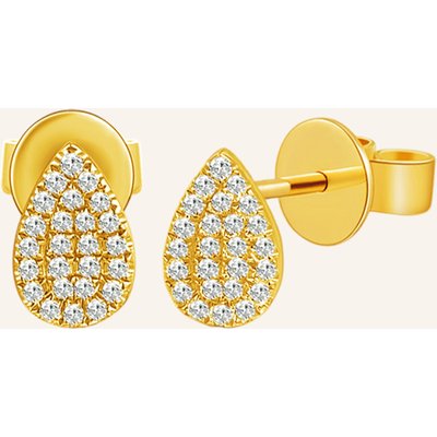 Leaf Ohrstecker Drops Aus 18 Karat Gelbgold Mit Diamanten gold