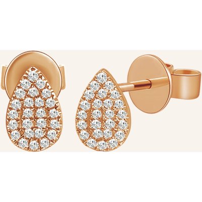 Leaf Ohrstecker Drops Aus 18 Karat Rosegold Mit Diamanten rosegold
