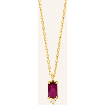 Leaf Halskette Rhodolith Aus 14 Karat Gelbgold gold