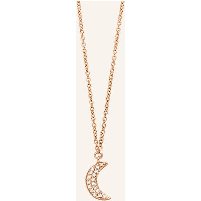 Leaf Halskette Halbmond Aus 18 Karat Roségold Mit Diamanten rosegold