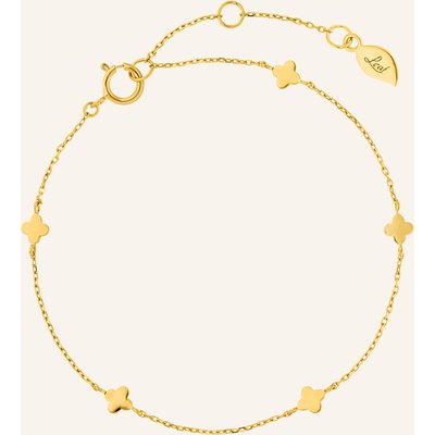 Leaf Armband Mini Clover Aus 14 Karat Gelbgold gold
