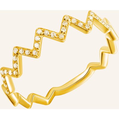 Leaf Ring Ring Flash Aus 18 Karat Gelbgold Mit Diamanten gold